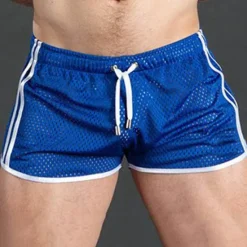 Best OUKU Men's Shorts Sunday Shorts Sports Going out Weekend Running Casual Drawstring Elastic Waist Striped Knee Length Gymnatics Activewear Black White Micro-elastic