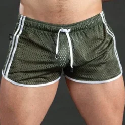 Best OUKU Men's Shorts Sunday Shorts Sports Going out Weekend Running Casual Drawstring Elastic Waist Striped Knee Length Gymnatics Activewear Black White Micro-elastic