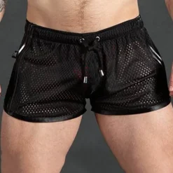 Best OUKU Men's Shorts Sunday Shorts Sports Going out Weekend Running Casual Drawstring Elastic Waist Striped Knee Length Gymnatics Activewear Black White Micro-elastic