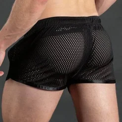 Best OUKU Men's Shorts Sunday Shorts Sports Going out Weekend Running Casual Drawstring Elastic Waist Striped Knee Length Gymnatics Activewear Black White Micro-elastic