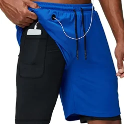 Outlet OUKU Men's Shorts Sunday Shorts Sports Going out Weekend Running Casual Drawstring Elastic Waist Plain Knee Length Gymnatics Activewear Black White Micro-elastic