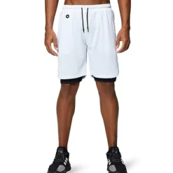Outlet OUKU Men's Shorts Sunday Shorts Sports Going out Weekend Running Casual Drawstring Elastic Waist Plain Knee Length Gymnatics Activewear Black White Micro-elastic