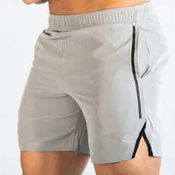 Hot OUKU Men's Shorts Sunday Shorts Sports Going out Weekend Running Casual Elastic Waist Plain Knee Length Gymnatics Activewear Black Light Grey Micro-elastic
