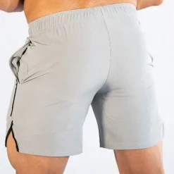 Hot OUKU Men's Shorts Sunday Shorts Sports Going out Weekend Running Casual Elastic Waist Plain Knee Length Gymnatics Activewear Black Light Grey Micro-elastic