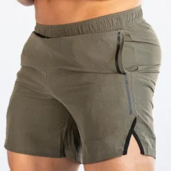 Hot OUKU Men's Shorts Sunday Shorts Sports Going out Weekend Running Casual Elastic Waist Plain Knee Length Gymnatics Activewear Black Light Grey Micro-elastic