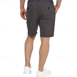 Outlet OUKU Men's Shorts Work Shorts Casual Shorts Golf Shorts Buttons Pocket Stripe Comfort Knee Length Sports Outdoor Daily Going out Fashion Casual Black White Micro-elastic