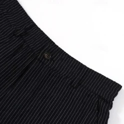 Outlet OUKU Men's Shorts Work Shorts Casual Shorts Golf Shorts Buttons Pocket Stripe Comfort Knee Length Sports Outdoor Daily Going out Fashion Casual Black White Micro-elastic
