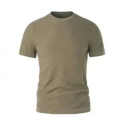 Clearance OUKU Men's Silk Linen Cotton Crew Neck Knit T Shirt School Training Twisted Clothing Apparel Knitwear Vacation Vintage Neutral