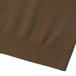 Sale OUKU Men's SIlk Linen Cotton Turndown V Neck Knit T Shirt School Training Short Sleeve Clothing Apparel Knitwear Vacation Vintage Neutral