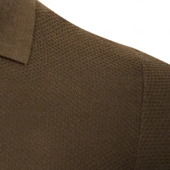 Sale OUKU Men's SIlk Linen Cotton Turndown V Neck Knit T Shirt School Training Short Sleeve Clothing Apparel Knitwear Vacation Vintage Neutral