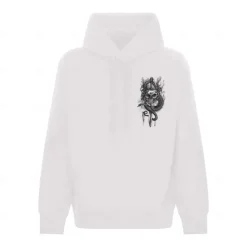 New OUKU Men's Skeleton Snake Hoodie Hoodies Sweatshirt Punk Gothic Long Sleeve Hooded Party Holiday Streetwear Black White Print Front Pocket Spring & Fall Designer