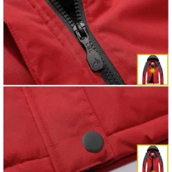Best OUKU Men's Ski Jacket Gorpcore Softshell Fleece Jacket Waterproof Rain Jacket Winter Outdoor Thermal Warm Windproof Windbreaker Trench Coat Top Outerwear Skiing Camping Hiking Casual Denim Blue Red Green