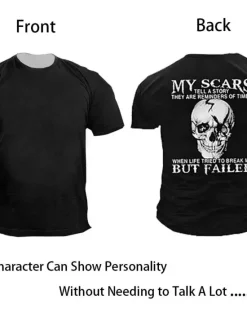 Clearance OUKU Men's Skull Letter T Shirt Graphic Tee Funny T Shirts Slogan T Shirts Short Sleeve T shirt 3D Print Crew Neck Shirt Vintage Fashion Designer Street Casual Daily Black Brown Summer Clothing Blue