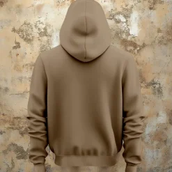 New OUKU Men's Skulls Hoodies Fashion Daily Long Sleeve Crew Neck Holiday Going out Streetwear Drawstring Fall Winter Designer Khaki