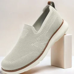 Best OUKU Men's Slip-On Knit Sneakers, Breathable Mesh Upper with Comfortable Fit, Casual Lightweight Shoes for Everyday and Outdoor Activities