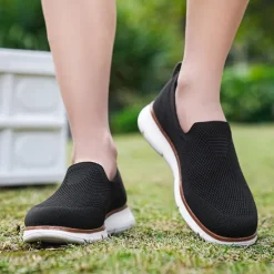 Best OUKU Men's Slip-On Knit Sneakers, Breathable Mesh Upper with Comfortable Fit, Casual Lightweight Shoes for Everyday and Outdoor Activities