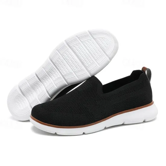 Best OUKU Men's Slip-On Knit Sneakers, Breathable Mesh Upper with Comfortable Fit, Casual Lightweight Shoes for Everyday and Outdoor Activities