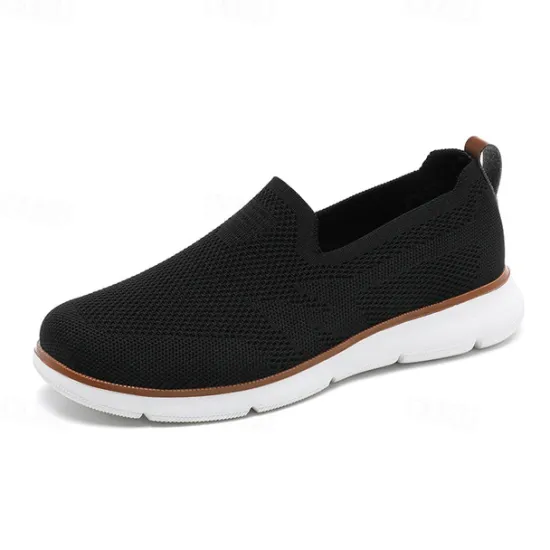 Best OUKU Men's Slip-On Knit Sneakers, Breathable Mesh Upper with Comfortable Fit, Casual Lightweight Shoes for Everyday and Outdoor Activities