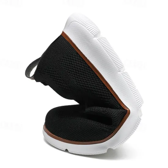 Best OUKU Men's Slip-On Knit Sneakers, Breathable Mesh Upper with Comfortable Fit, Casual Lightweight Shoes for Everyday and Outdoor Activities