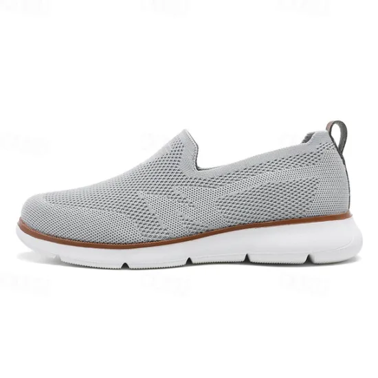 Best OUKU Men's Slip-On Knit Sneakers, Breathable Mesh Upper with Comfortable Fit, Casual Lightweight Shoes for Everyday and Outdoor Activities