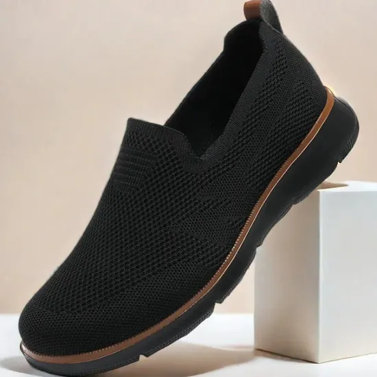 Best OUKU Men's Slip-On Knit Sneakers, Breathable Mesh Upper with Comfortable Fit, Casual Lightweight Shoes for Everyday and Outdoor Activities