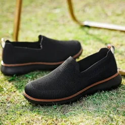Best OUKU Men's Slip-On Knit Sneakers, Breathable Mesh Upper with Comfortable Fit, Casual Lightweight Shoes for Everyday and Outdoor Activities