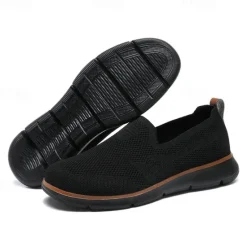 Best OUKU Men's Slip-On Knit Sneakers, Breathable Mesh Upper with Comfortable Fit, Casual Lightweight Shoes for Everyday and Outdoor Activities