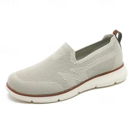 Best OUKU Men's Slip-On Knit Sneakers, Breathable Mesh Upper with Comfortable Fit, Casual Lightweight Shoes for Everyday and Outdoor Activities