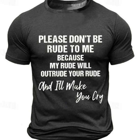 Online OUKU Men's Slogan T Shirt Tee Top Cotton Short Sleeve Graphic Shirt Black Dark Blue Dark Gray Comfortable Tee Sports Outdoor Holiday Fashion Designer Clothing