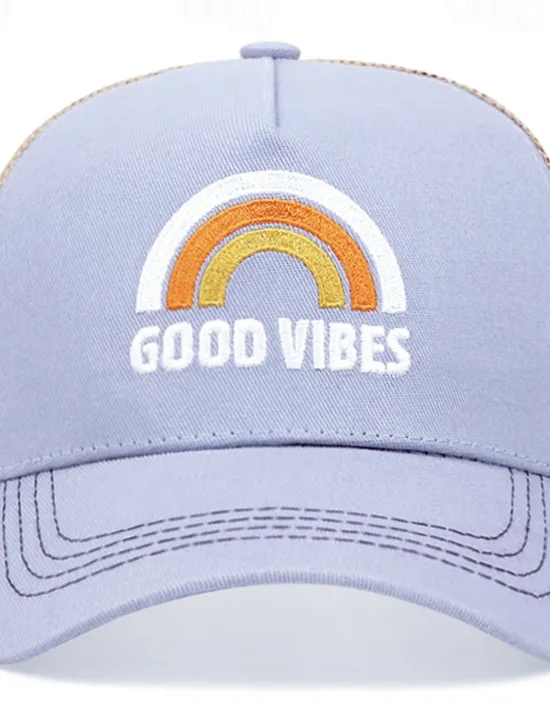 Online OUKU Men's Snapback Hat Baseball Cap Sun Hat Trucker Hat Mesh Cap Blue 100% Cotton Embroidered Mesh Back Fashion Casual Street Daily Letter Adjustable Sunscreen Breathable Black