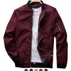 Clearance OUKU Men's Softshell Flight Bomber Jacket Military Tactical Jacket Slim Fit Casual Outdoor Sun Protection Quick Dry Lightweight Windbreaker Jacket Trench Coat Outerwear Top Full Zipper Hunting Fishing