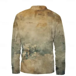 Clearance OUKU Men's Solid / Plain Color Hoodies Daily Casual Long Sleeve Stand Collar Vacation Going out Streetwear Print Spring & Fall Designer Brown