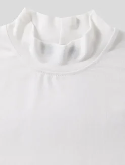 Outlet OUKU Men's Solid Color T shirt Short Sleeve Shirt Stand Collar Street Holiday Black White Gray Clothing Apparel Fashion Casual Comfortable