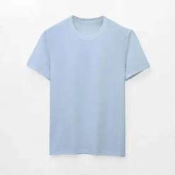 New OUKU Men's Sorona Cotton T Shirt Solid Color Crew Neck School Training Short Sleeve Crewneck Clothing Apparel Sports Neutral Daily Sports & Outdoors