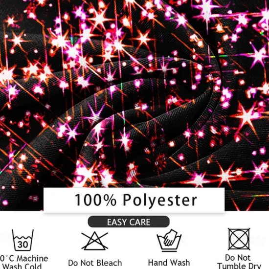 Best OUKU Men's Sparkly Glittery Long Sleeve Turndown Artistic Casual Party Evening Wear Daily New Year Eve Buttons 3D Print Multi Pocket