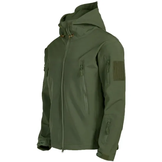 Best OUKU Men's Special Ops Military Tactical Soft Shell Jacket Coat Hunting Fleece Hooded Coat Outdoor Thermal Warm Waterproof Windproof Fleece Lined Lightweight Winter Trench Coat Top Camping Fishing