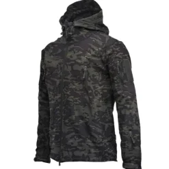 Best OUKU Men's Special Ops Military Tactical Soft Shell Jacket Coat Hunting Fleece Hooded Coat Outdoor Thermal Warm Waterproof Windproof Fleece Lined Lightweight Winter Trench Coat Top Camping Fishing