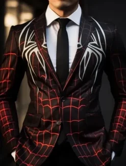 Discount OUKU Men's Spider Long Sleeve Turndown Business Work Wear to work Going out Buttons Print Multi Pocket