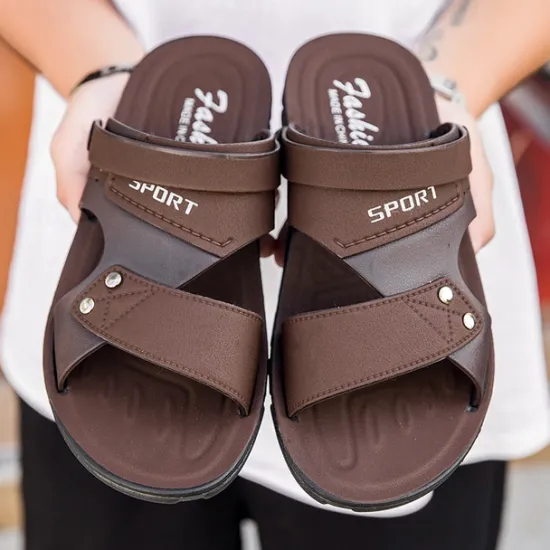 Online OUKU Men's Sport Sandals with Adjustable Straps, Comfortable Outdoor Footwear for Beach, Hiking, and Casual Wear