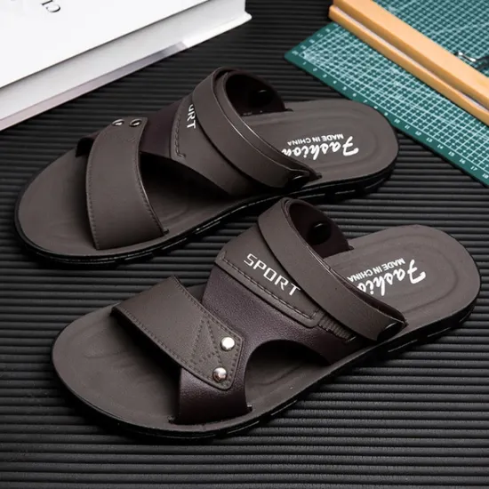 Online OUKU Men's Sport Sandals with Adjustable Straps, Comfortable Outdoor Footwear for Beach, Hiking, and Casual Wear