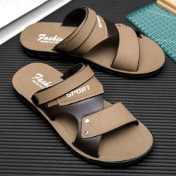 Online OUKU Men's Sport Sandals with Adjustable Straps, Comfortable Outdoor Footwear for Beach, Hiking, and Casual Wear