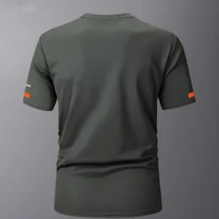 Discount OUKU Men's Sport T Shirt Quick Dry Tee Crew Neck Summer Solid Color Plain Short Sleeves Sports & Outdoors Casual Basic Fitness Casual Daily Dark Grey White Black Top Tee for Men