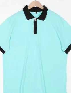 Online OUKU Men's Sports Polo Shirts Golf Shirt Casual Ribbed Polo Collar Short Sleeve Fashion Basic Solid Color Patchwork Summer Regular Fit Black White Red Blue Green Sports Polo Shirts