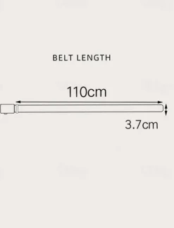 Clearance OUKU Men's Stitched Buckle Belt Vintage Jeans Belt Black