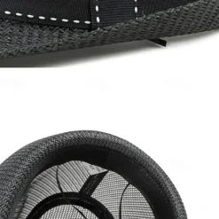 Online OUKU Men's Straw Hat Sun Hat Soaker Hat Safari Hat Gambler Hat Black Dark Navy Polycotton Mesh Stylish Casual Outdoor clothing Holiday Going out Plain Sunscreen