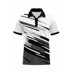 Outlet OUKU Men's Striped Sports Polo Shirts Golf Shirt Short Sleeve Polo Shirts Collared Shirts Casual Sportswear Vacation Wear Buttons 3D Print Black Red Blue