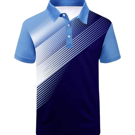 Discount OUKU Men's Striped Sports Polo Shirts Golf Shirt Short Sleeve Polo Shirts Collared Shirts Casual Sportswear Vacation Wear Buttons 3D Print Black White Yellow