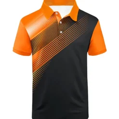 Discount OUKU Men's Striped Sports Polo Shirts Golf Shirt Short Sleeve Polo Shirts Collared Shirts Casual Sportswear Vacation Wear Buttons 3D Print Black White Yellow
