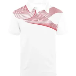 Online OUKU Men's Striped Sports Polo Shirts Golf Shirt Short Sleeve Polo Shirts Collared Shirts Casual Sportswear Vacation Wear Buttons 3D Print Black and Red Black-White Black
