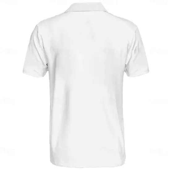 Discount OUKU Men's Striped Sports Polo Shirts Golf Shirt Short Sleeve Polo Shirts Collared Shirts Sportswear Vacation Wear Buttons 3D Print Summer Blue